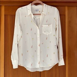 Rails silk long sleeve blouse